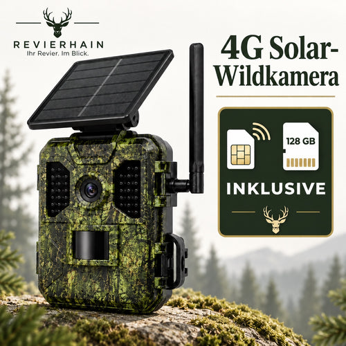 4G-Solar-Wildkamera 2K – SIM & 128-GB-MicroSD inklusive