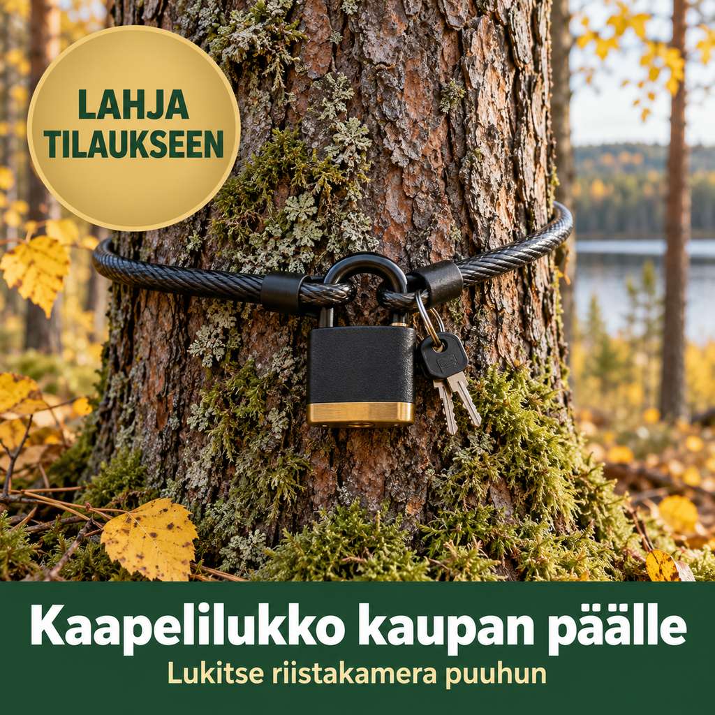 Lähettävä riistakamera 4G 4K – 10 000 mAh akku, SIM ja 32 Gt mukana