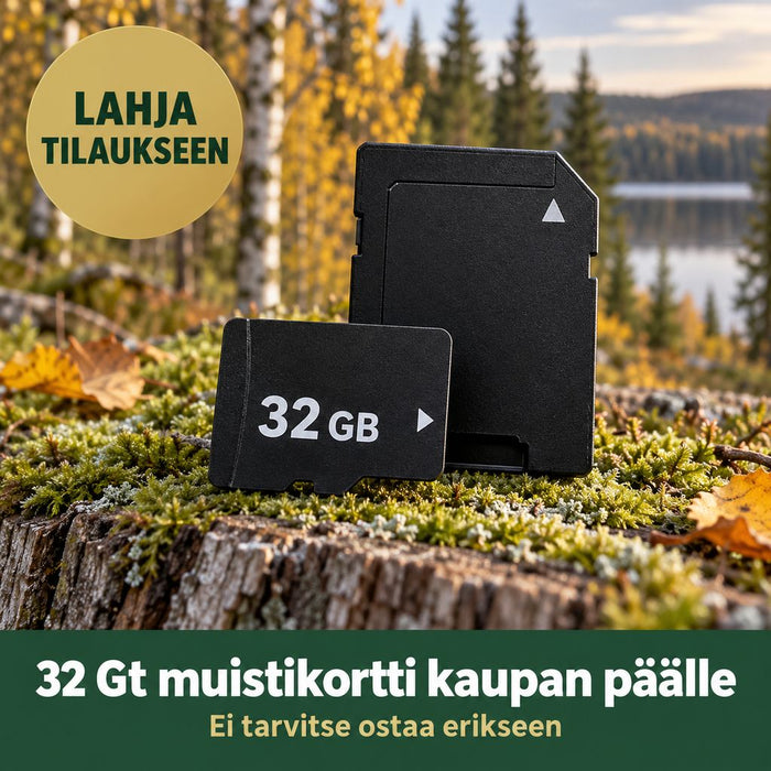 Riistakamera Full HD 1080p – 16 MP, helppo käyttää ilman sovellusta