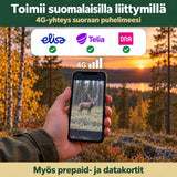 Lähettävä riistakamera 4G 4K – 10 000 mAh akku, SIM ja 32 Gt mukana